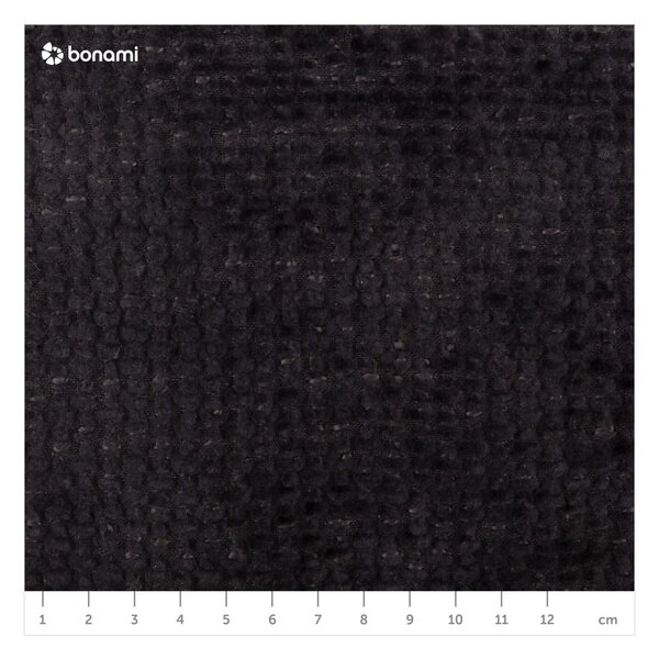 Crni tapecirani bračni krevet s prostorom za pohranu s podnicom 180x200 cm Bellis – Micadoni Home