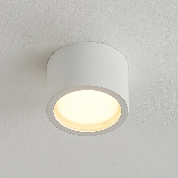 Arcchio Downlight Nieva, GX53, bijela, okrugla, Ø 10 cm, metal, prigušiva, Bijela, Područje hodnika, Aluminij