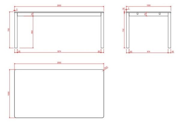 Proširiv blagovaonski stol u dekoru hrasta u prirodnoj boji 100x200 cm Atlantic – Actona