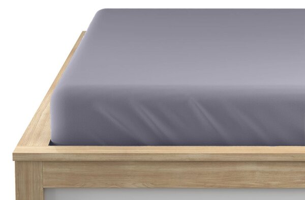 Jersey plahta modro-siva 90 x 200 cm
