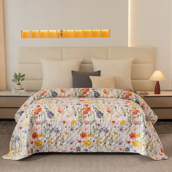 Prekrivač za krevet WILDFLOWERS, šaren Dimenzije: 170 x 210 cm