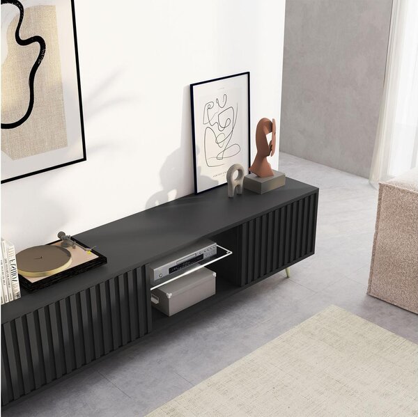 Zondo.hr TV ormarić/stolić Biel 175 (s rasvjetom) (crna). Akcija -18%. 1098763