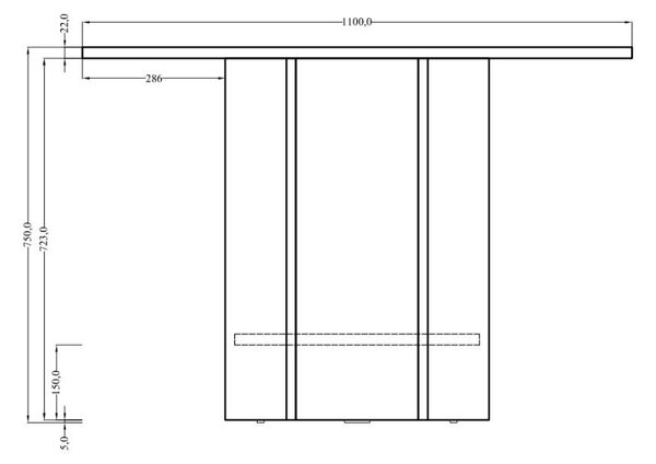 Blagovaonski stol Hermionne (za 4 osobe) (orah)