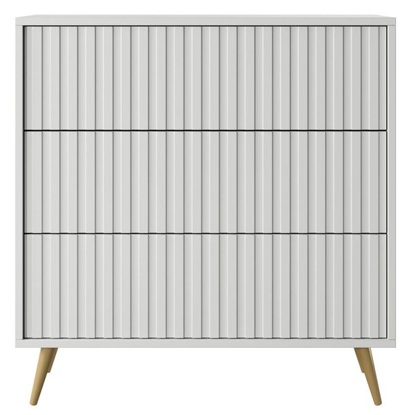 Komoda Biel B6 (bijela + zlatna)