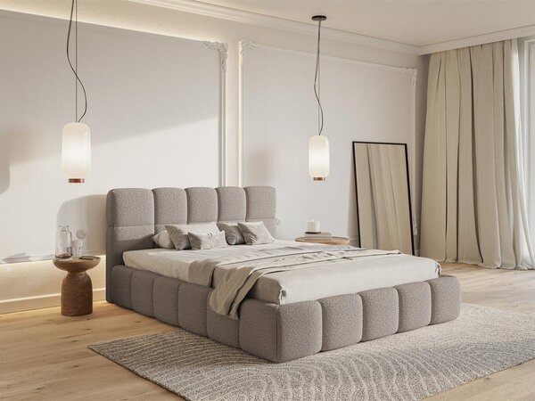 Bračni krevet 160 cm Cirsten 160B (s podnicom) (svijetlosiva)