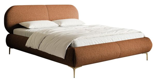 Bračni krevet 180 cm Octave 180 (s podnicom) (bakar + zlatna)
