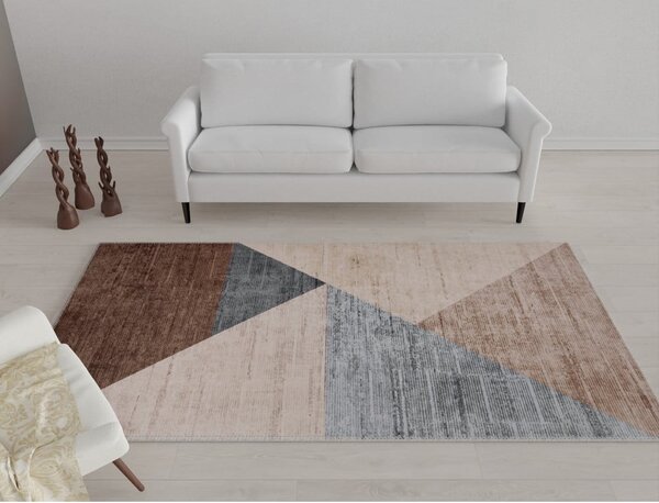 Smeđe-bež perivi tepih 150x80 cm - Vitaus
