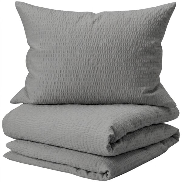 Krepset DENYX BLEND sivo, patent zatvarač Dimenzije posteljine: 70 x 90 cm | 140 x 220 cm