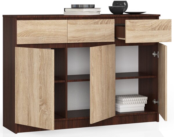 Zondo.hr Komoda Kuwait 3D 3D (wenge + hrast sonoma). Akcija -19%. 1151974
