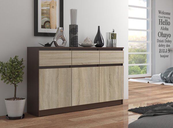Zondo.hr Komoda Kuwait 3D 3D (wenge + hrast sonoma). Akcija -19%. 1151974