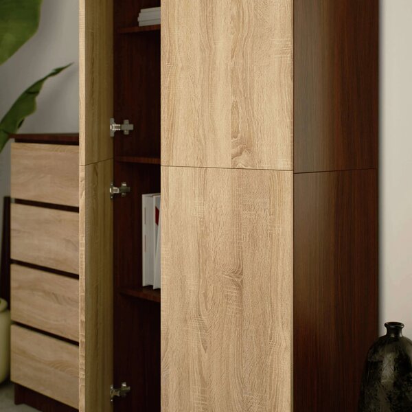 Ormar s policama Resolverse R80 2D (wenge + hrast sonoma)
