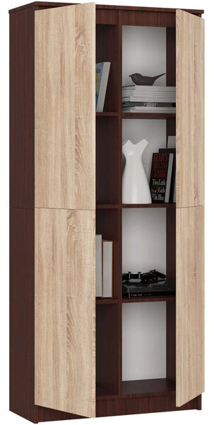 Ormar s policama Resolverse R80 2D (wenge + hrast sonoma)