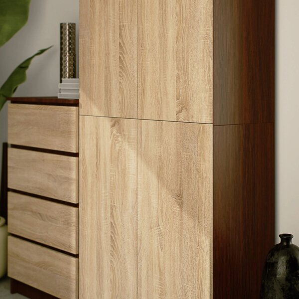 Ormar s policama Resolverse R80 2D (wenge + hrast sonoma)