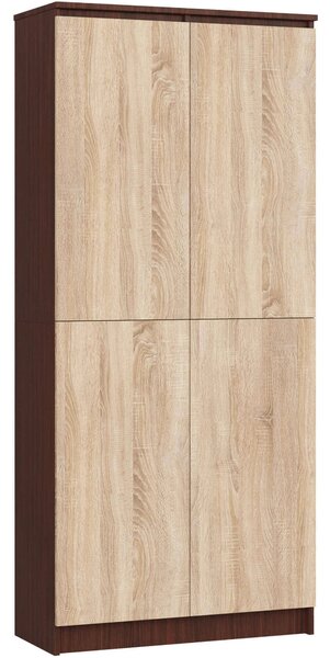 Ormar s policama Resolverse R80 2D (wenge + hrast sonoma)