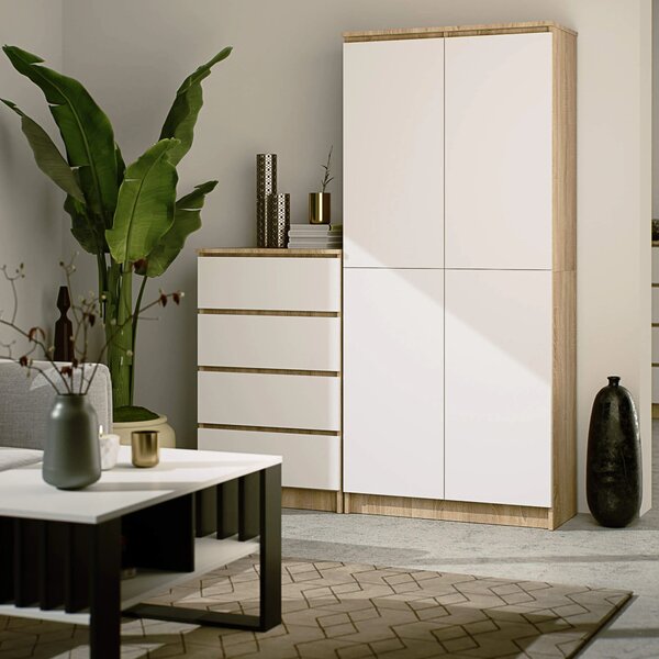 Ormar s policama Resolverse R80 2D (hrast sonoma + bijela)