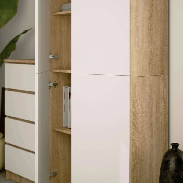 Ormar s policama Resolverse R80 2D (hrast sonoma + bijela)