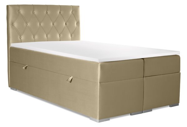 Zondo Bračni krevet Boxspring 140 cm Molera (narančasta) (s prostorom za odlaganje). 1044226