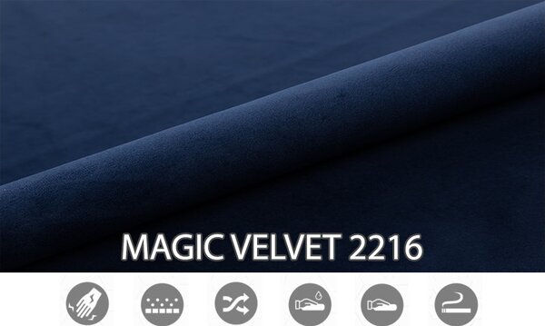 Bračni krevet Boxspring 160 cm Morcano (tamno plava) (s prostorom za odlaganje)