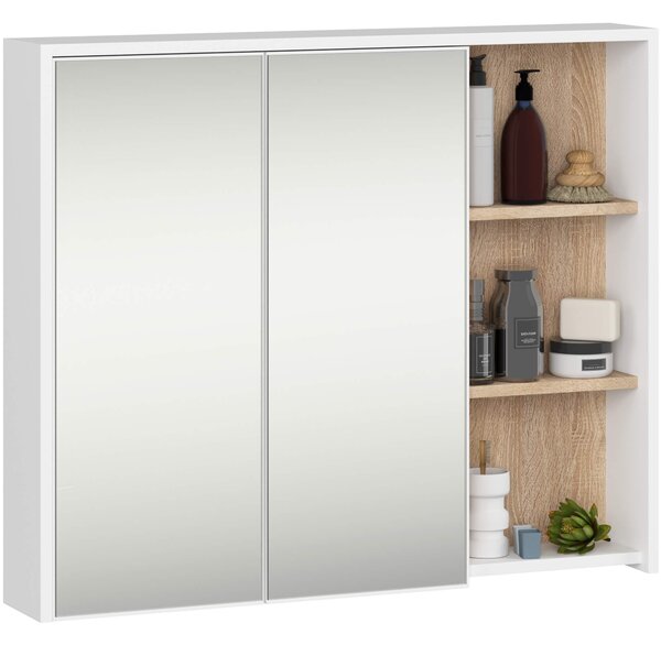 Kupaonski set Vambos luxe (bijela + hrast sonoma)