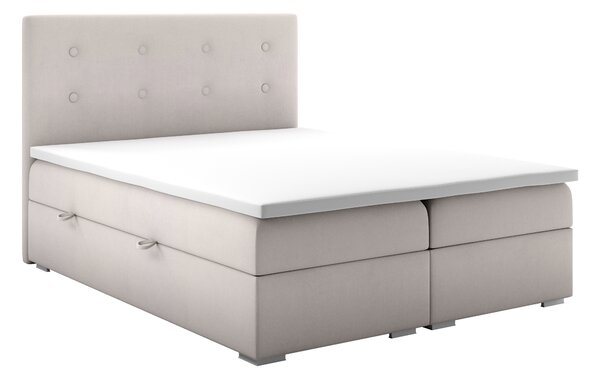 Bračni krevet Boxspring 160 cm Rinoletto (bež) (s prostorom za odlaganje)