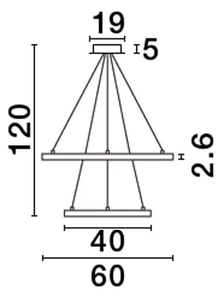 EMPATIA VISILICA LED 60W/3000K/1755lm/DIMM/IP20/BIJELA NL9172865