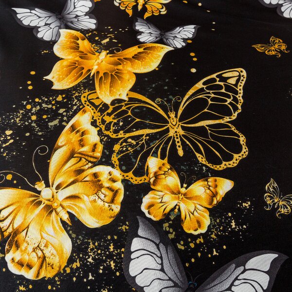 Jastučnica od mikrovlakana GOLD BUTTERFLY 50x70 cm, crna