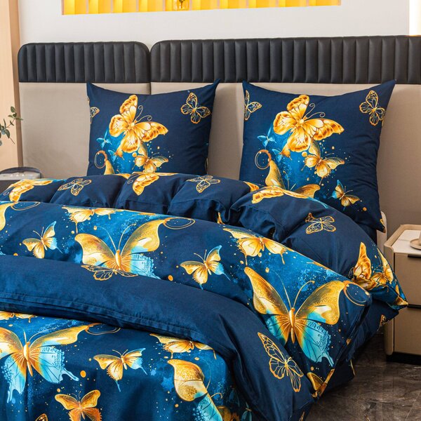 Posteljina od mikrovlakana ROYAL BUTTERFLY plava Dimenzije posteljine: 70 x 80 cm | 140 x 200 cm