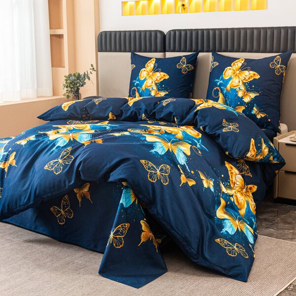 Posteljina od mikrovlakana ROYAL BUTTERFLY plava Dimenzije posteljine: 70 x 80 cm | 140 x 200 cm