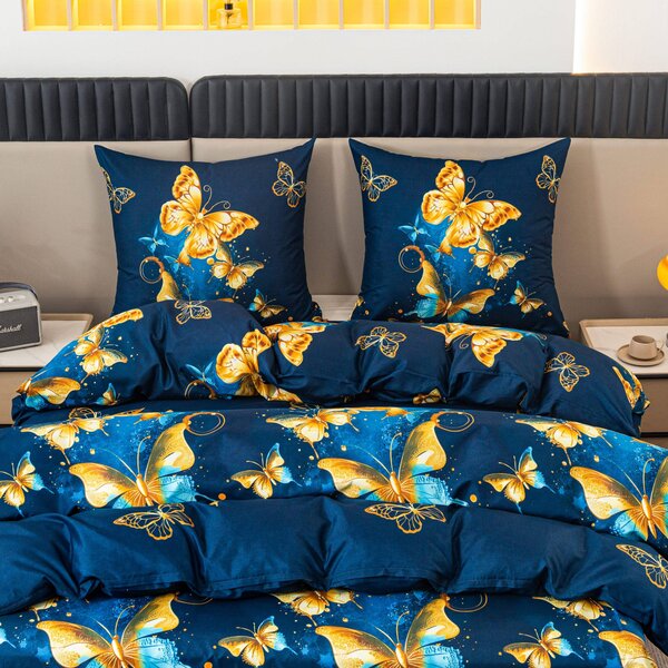 Posteljina od mikrovlakana ROYAL BUTTERFLY plava Dimenzije posteljine: 70 x 80 cm | 140 x 200 cm