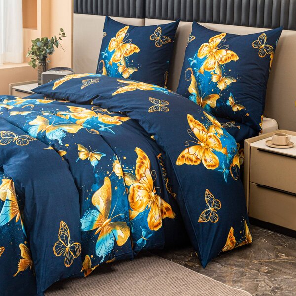 Posteljina od mikrovlakana ROYAL BUTTERFLY plava Dimenzije posteljine: 70 x 80 cm | 140 x 200 cm