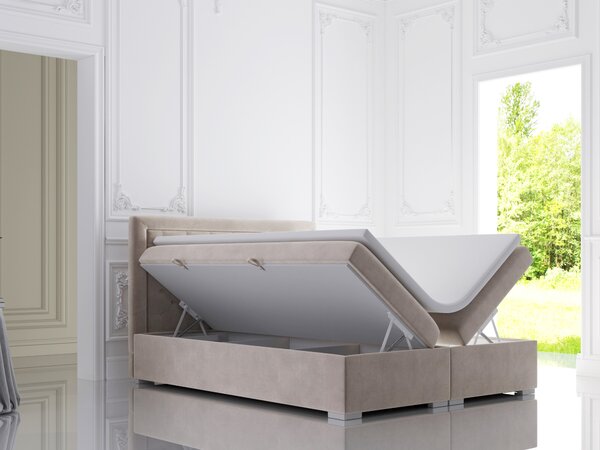 Zondo.hr Bračni krevet Boxspring 160 cm Gllamy (bež) (s prostorom za odlaganje). Akcija -20%. 1020294
