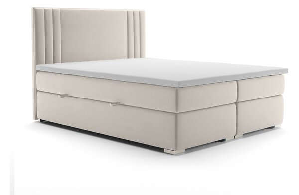 Zondo Bračni krevet Boxspring 140 cm Morcano (krem) (s prostorom za odlaganje). 1020329