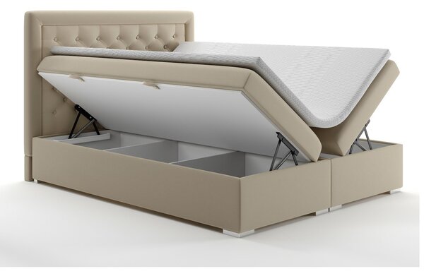 Zondo.hr Bračni krevet Boxspring 160 cm Gllamy (bež) (s prostorom za odlaganje). Akcija -20%. 1020294