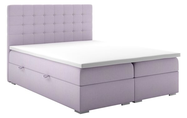 Zondo Bračni krevet Boxspring 160 cm Clady (svijetlo ljubičasta) (s prostorom za odlaganje). 1020252