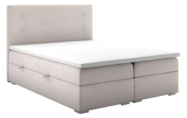 Zondo Bračni krevet Boxspring 140 cm Grini (bež) (s prostorom za odlaganje). 1020287