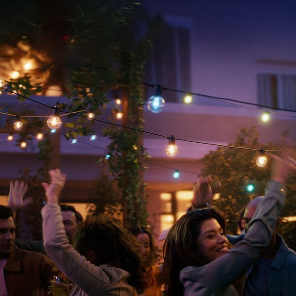 Philips Hue Festavia Globe LED svjetlosni lanac 14m 20 žarulja IP65, prigušiva, Crno, Metal