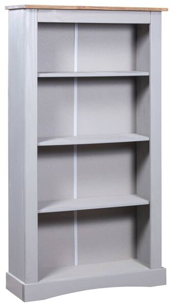 Police za knjige od borovine asortiman Corona 81x29x150 cm sive