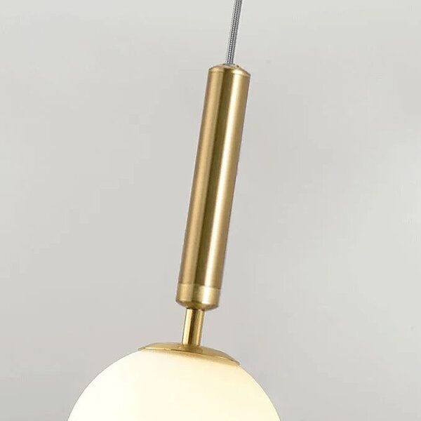 GLASS SPHERE SPIRAL PENDANT LAMP G108-1W GOLD E27