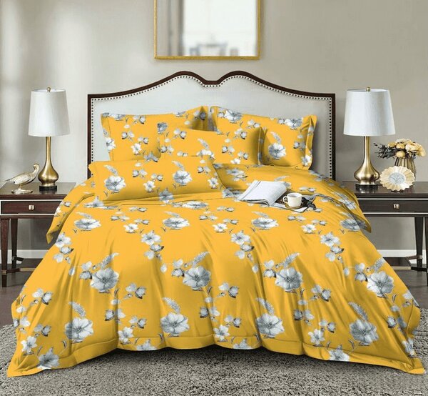 Posteljina od mikrovlakana YELLOW ROSE žuta Dimenzije posteljine: 70 x 90 cm | 140 x 200 cm