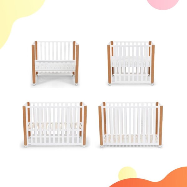 Kinderkraft krevetić Koya + Madrac - White