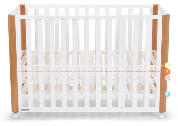 Kinderkraft krevetić Koya + Madrac - White