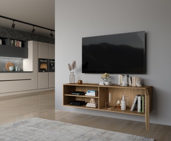 AKCIJA Zidni TV ormarić ENTSIAN 150x40cm, hrast artisan II. kvaliteta