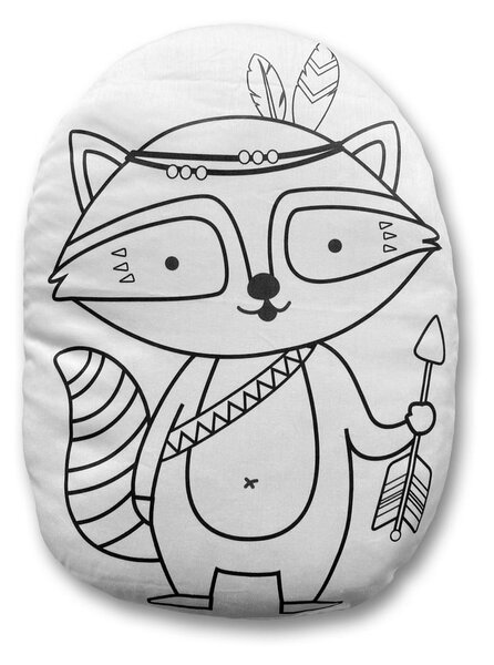 Navlaka za jastuk od pamučnog satena Mr. Little Fox Fox Indian Racoon