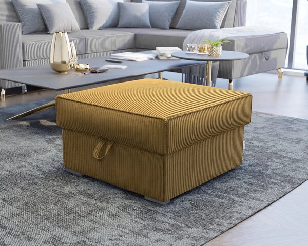 Žuti tabure SMART COSARO s prostorom za pohranu 65x65 cm