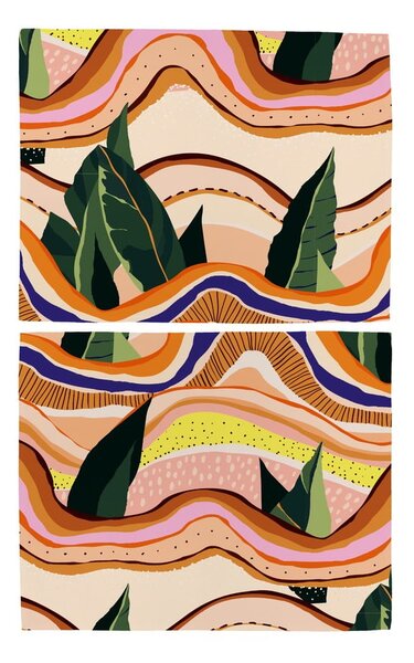 Set od 2 pamučna podmetača Butter Kings Abstract Landscape