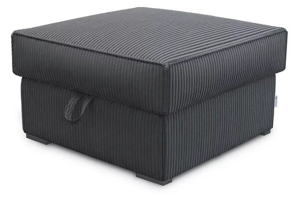 Tamno siva tabureta SMART COSARO s prostorom za pohranu 65x65 cm