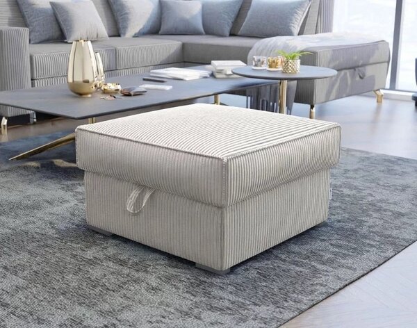 Svjetlobež tabure SMART COSARO s prostorom za pohranu 65x65 cm