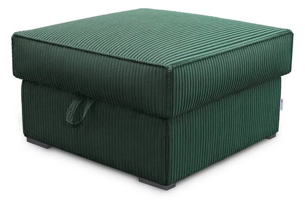 Tamnozeleni taburet SMART COSARO s prostorom za pohranu 65x65 cm