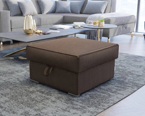 Tamnosmeđi tabure SMART COSARO s prostorom za pohranu 65x65 cm