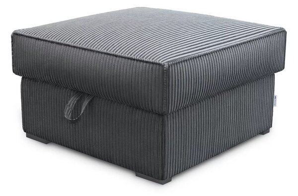 Sivi tabure SMART COSARO s prostorom za pohranu 65x65 cm